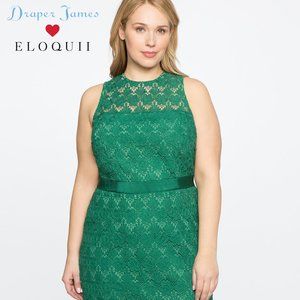 Draper James x Eloquii Emerald Lace Dress